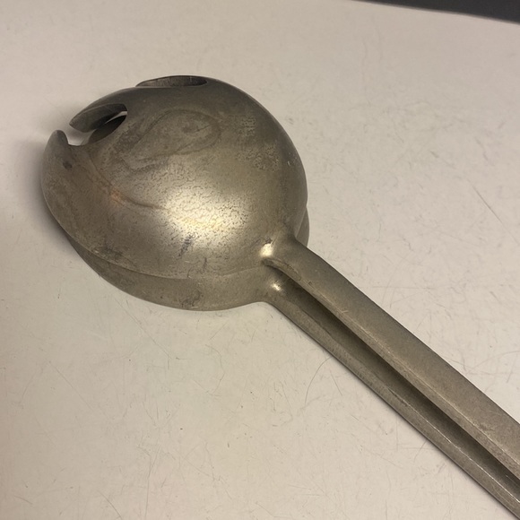 Salad Servers Aluminum Metal Leaf Fork Spoon 12.5” - Picture 13 of 13